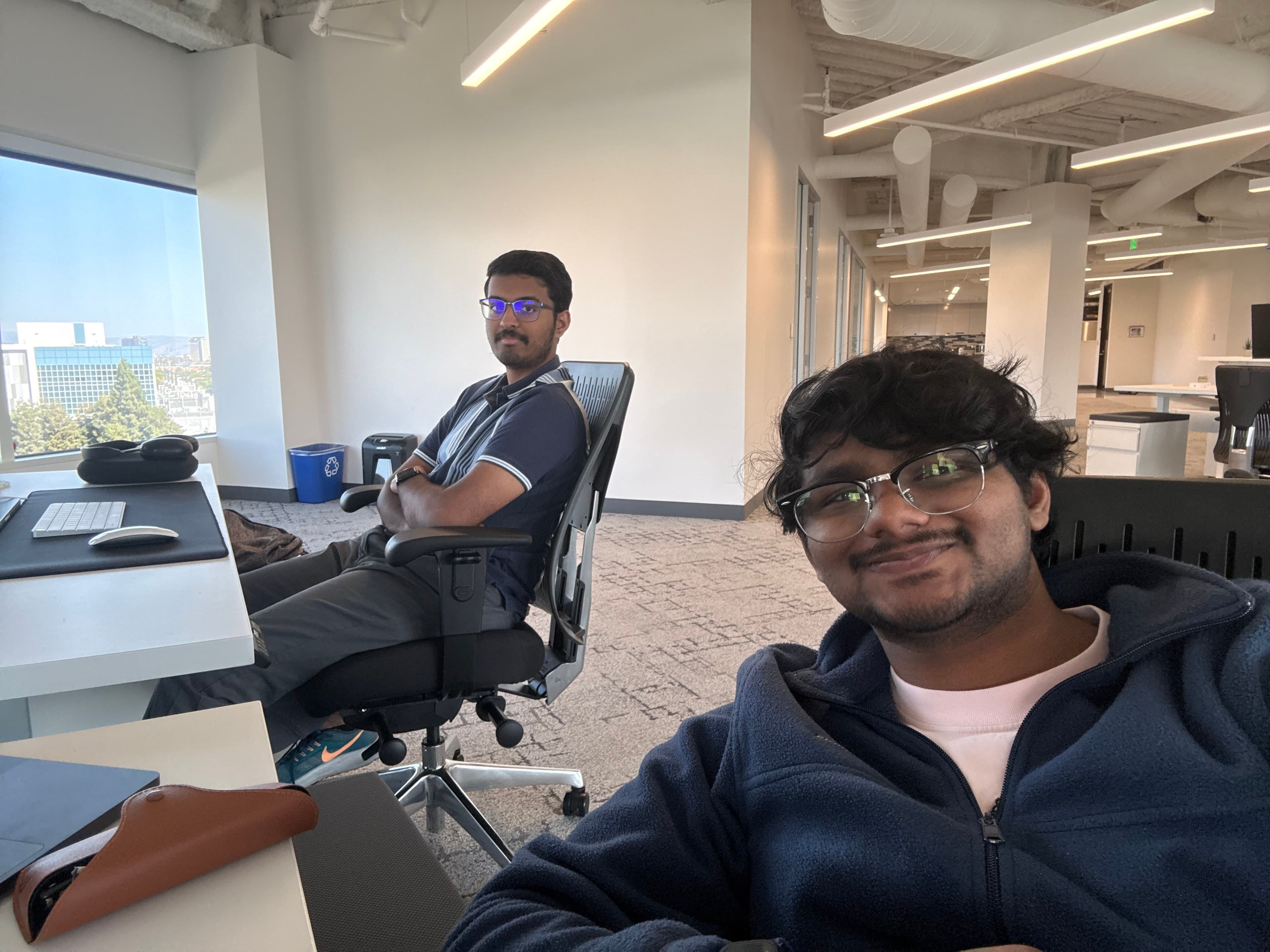 With coworker at HackerRank